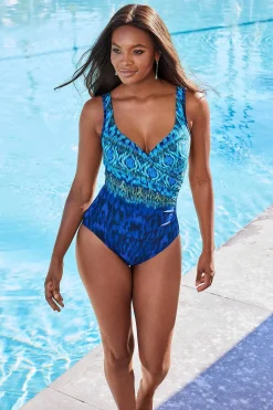 Alhambra Het Is Een Wikkelbadpak Uit Een Stuk