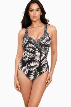 Oasis Colorblock Het Is Een Wikkelbadpak Uit Een Stuk