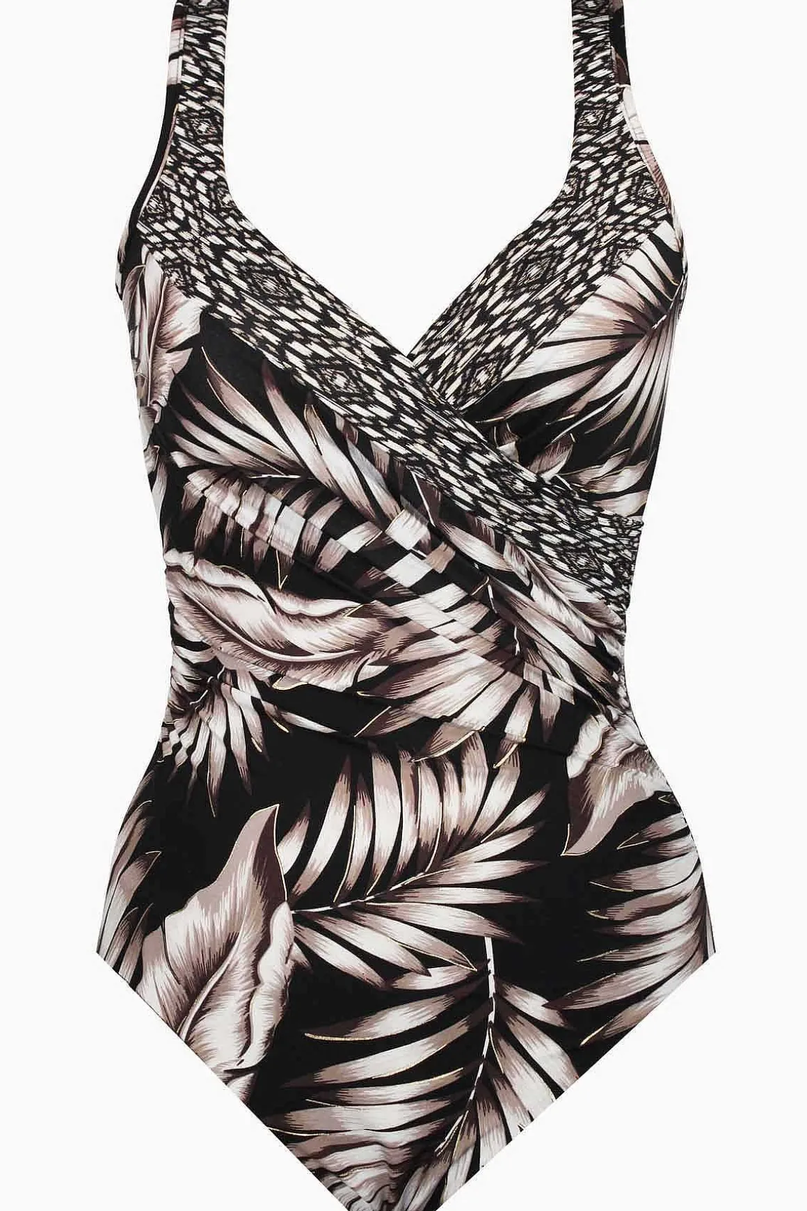 Oasis Colorblock Het Is Een Wikkelbadpak Uit Een Stuk