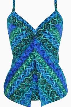 Ocean Ombre Love Knot Tankinitop Dd-Cup