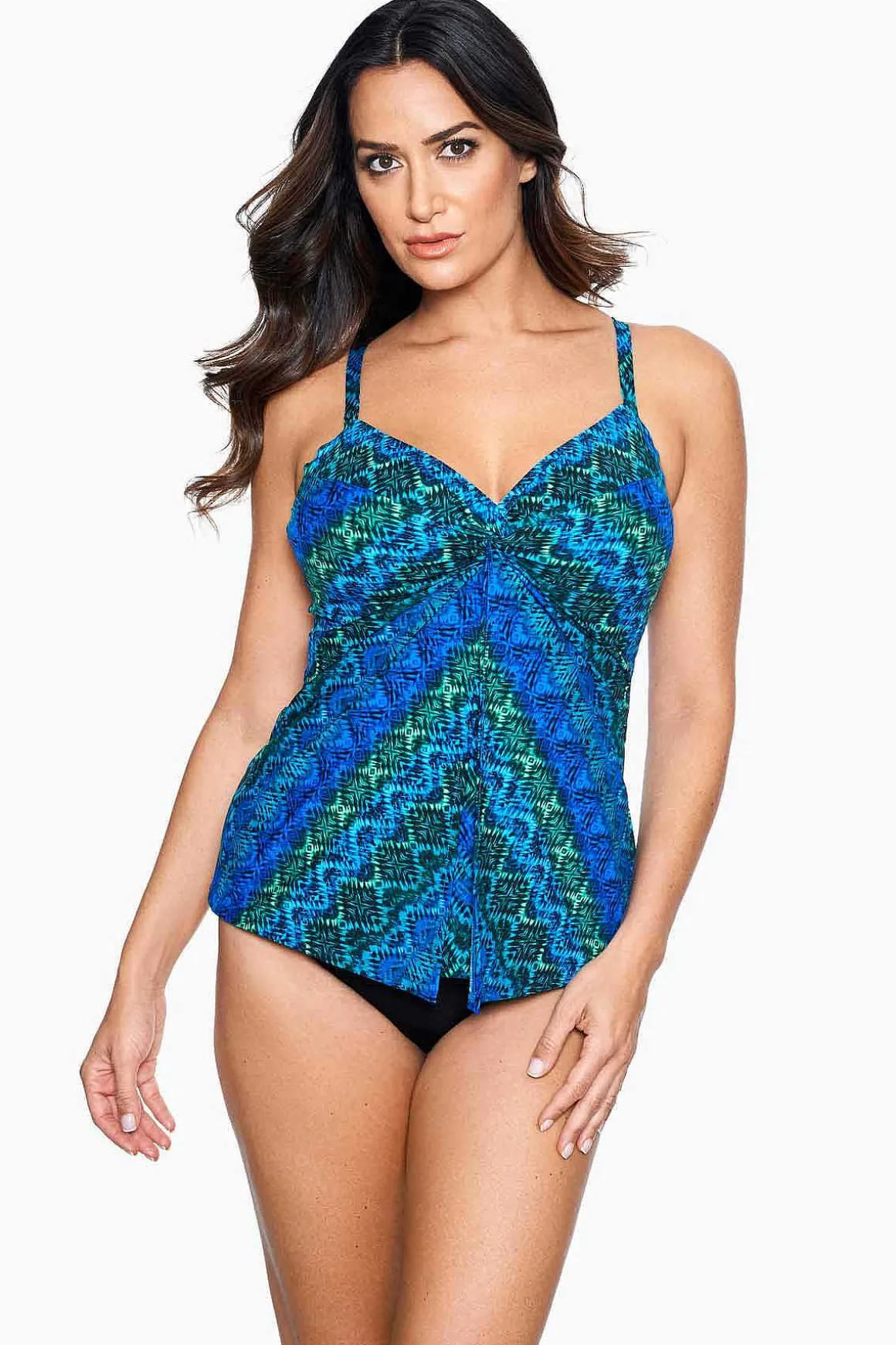 Ocean Ombre Love Knot Tankinitop Dd-Cup