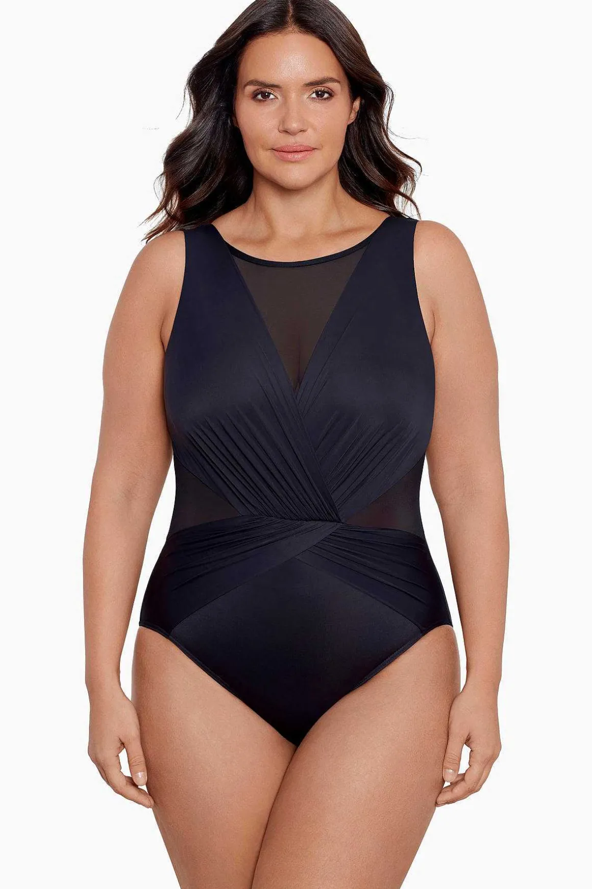 Plus Size Illusionisten Palma Badpak Uit Een Stuk