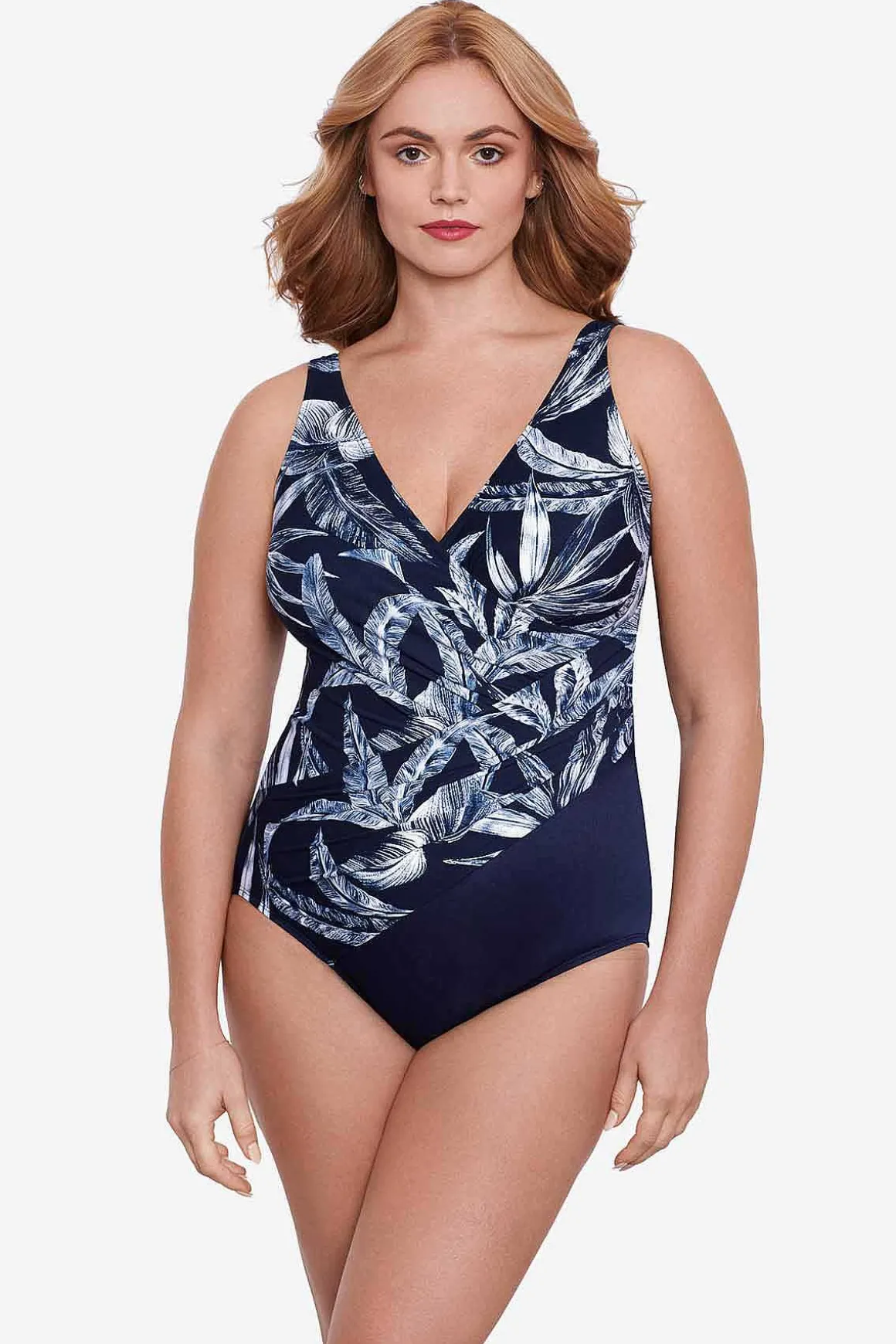 Plus Size Tropica Toile Oceanus Zwempak Uit Een Stuk