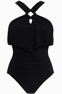 Vierkant Gesneden Liza Badpak Uit Een Stuk