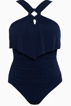 Vierkant Gesneden Liza Badpak Uit Een Stuk